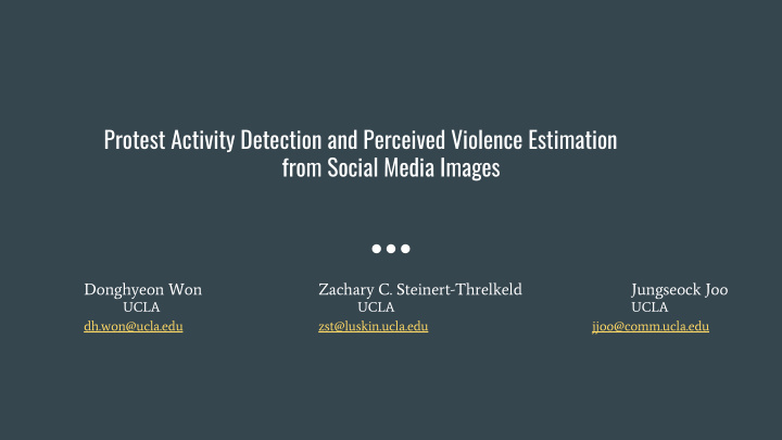 protest activity detection and perceived violence