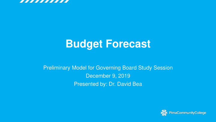 budget forecast