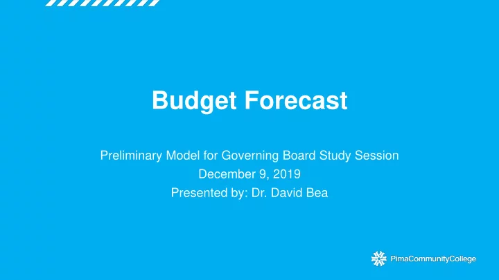 budget forecast