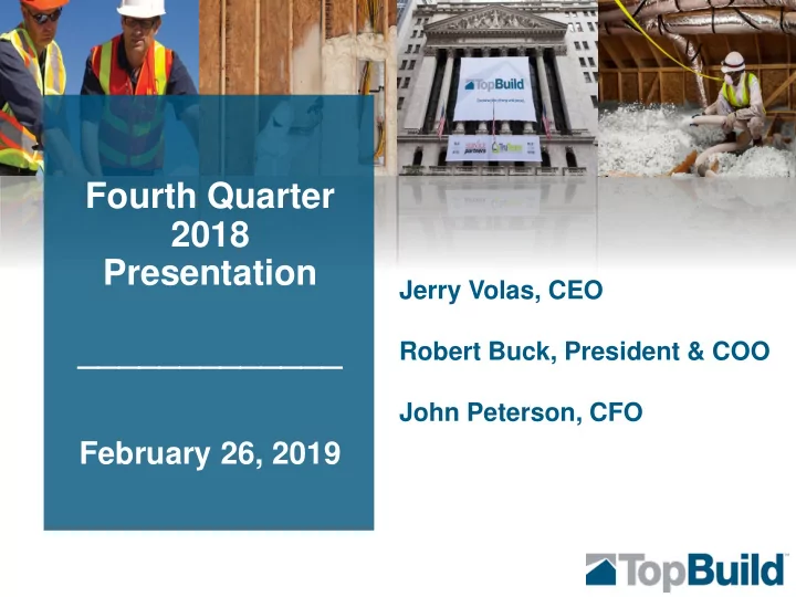 robert buck president coo john peterson cfo february 26