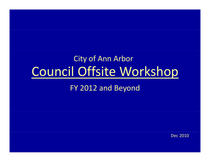 council offsite workshop council offsite workshop