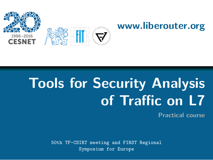 tools for security analysis of traffic on l7