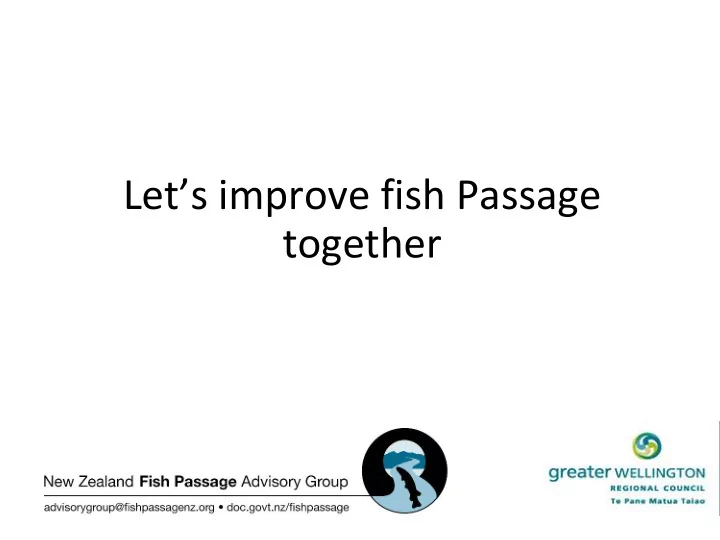 together introducing our indigenous fw fish why is
