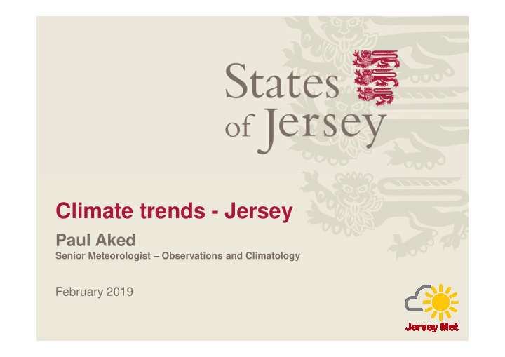 climate trends jersey