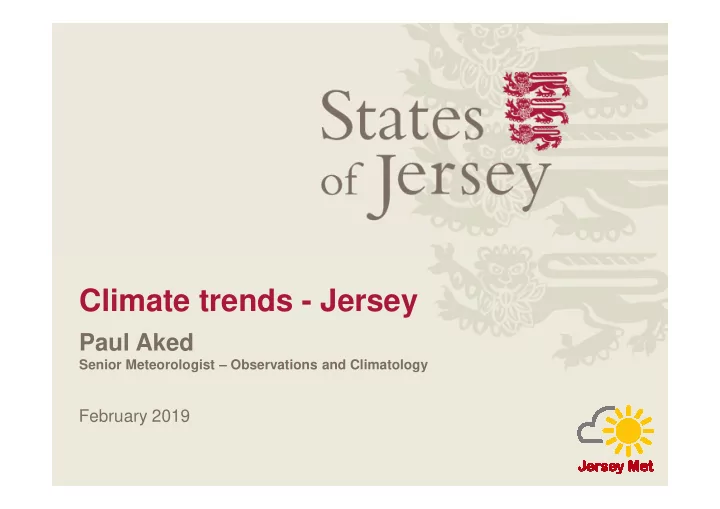 climate trends jersey