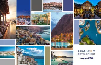 August 2018  Agenda  ODH : Leading Developer of Fully Integrated Towns  Projects Overview