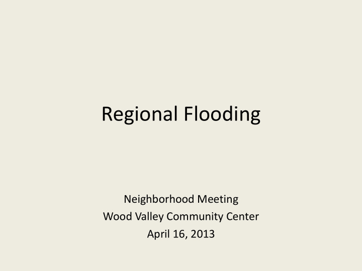 regional flooding