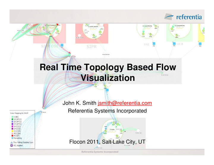 real time topology based flow gy visualization