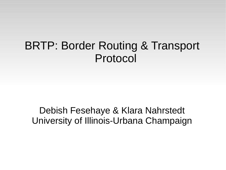 brtp border routing transport protocol