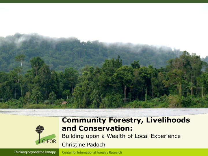 community forestry livelihoods and conservation