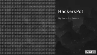 HackersPot  By Vsevolod Ivanov  CART 360  HoneyPot  HoneyPing  Electronic plants