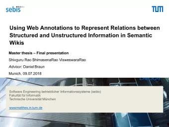 Using Web Annotations to Represent Relations between  Structured and Unstructured Information in