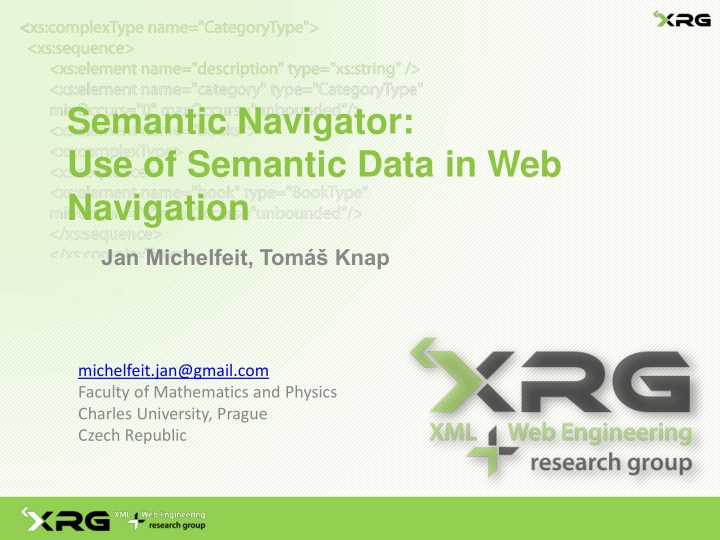 semantic navigator use of semantic data in web navigation