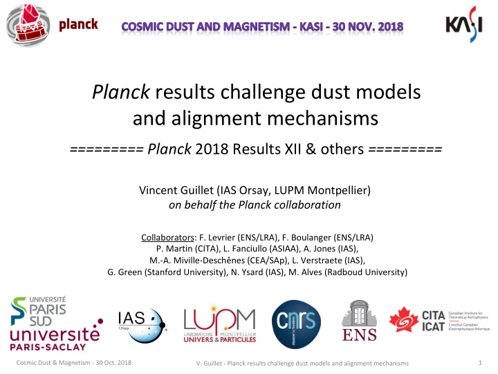 planck results challenge dust models and alignment