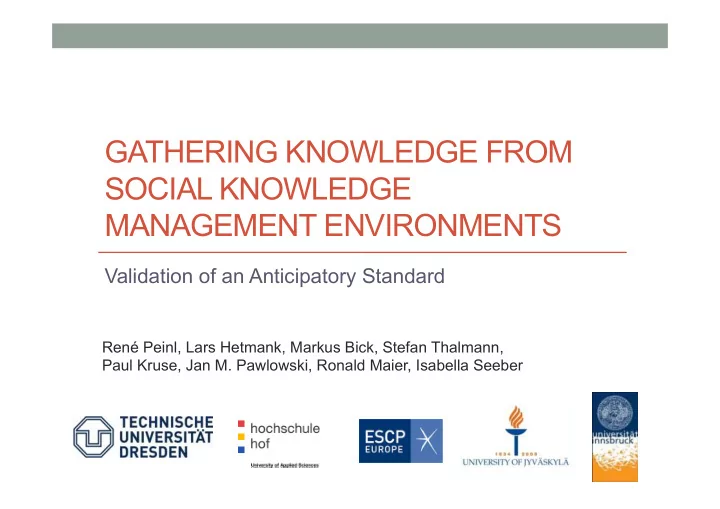 gathering knowledge from social knowledge management