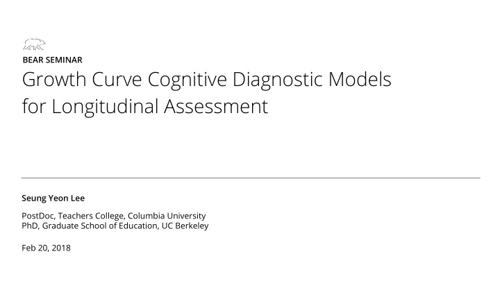 growth curve cognitive diagnostic models for longitudinal