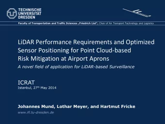 LiDAR Performance Requirements and Optimized  Sensor Positioning for Point Cloud-based  Risk