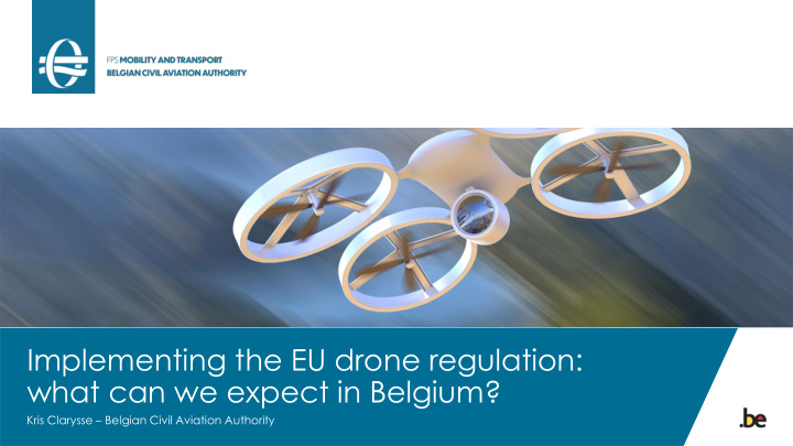 implementing the eu drone regulation what can we expect