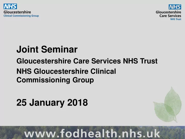 health and wellbeing for the future community hospitals