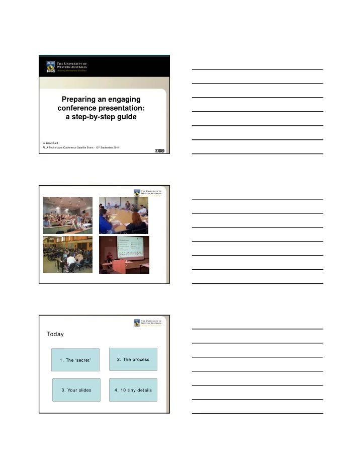 preparing an engaging conference presentation a step by