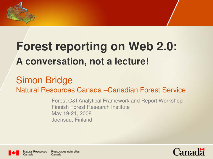 forest reporting on web 2 0
