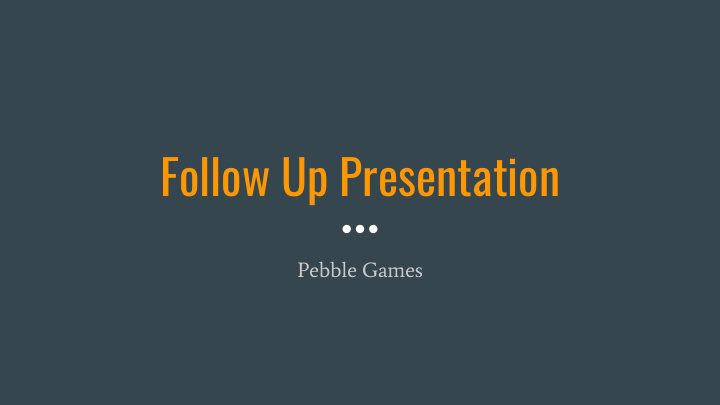 follow up presentation