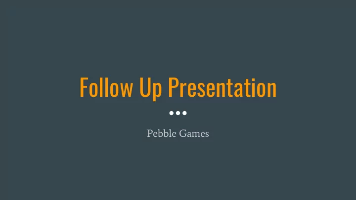 follow up presentation