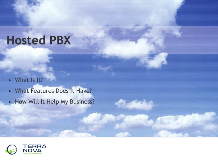 hosted pbx