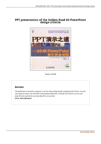 PPT presentation of the Golden Road 60 PowetPoint  PPT presentation of the Golden Road 60