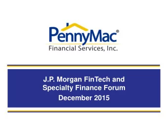 December 2015  Forward-Looking Statements  This presentation contains forward-looking statements