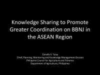 knowledge sharing to promote greater coordination on bbnj