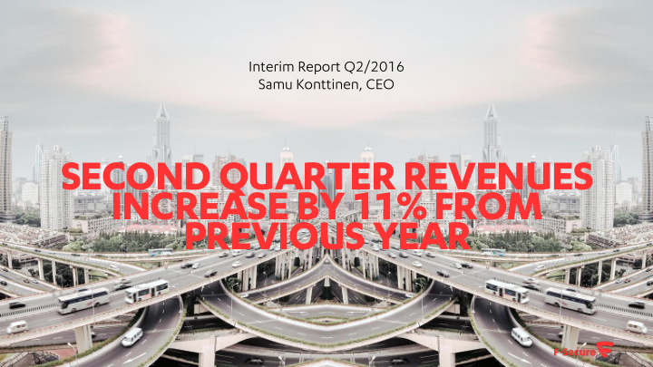 second quarter revenues increase by 11 from