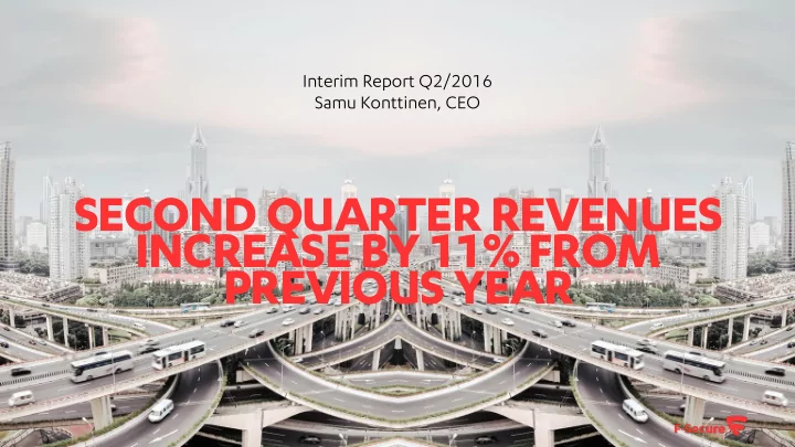 second quarter revenues increase by 11 from