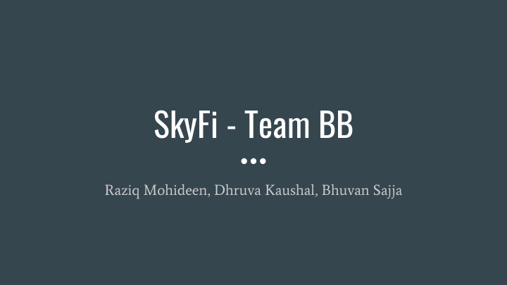 skyfi team bb