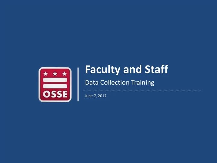 faculty and staff