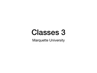 Classes 3  Marquette University  Address Class  How to generate addresses  Each country has