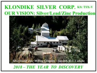 Forward Looking Information  Statements contained in this presentation that are not historical