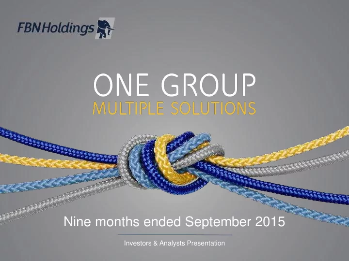 nine months ended september 2015