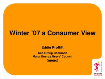 Click to edit Master title style   Click to edit Master text styles  Winter 07 a Consumer