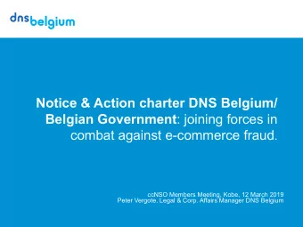 Notice &amp; Action charter DNS Belgium/ Belgian Government : joining forces in combat against