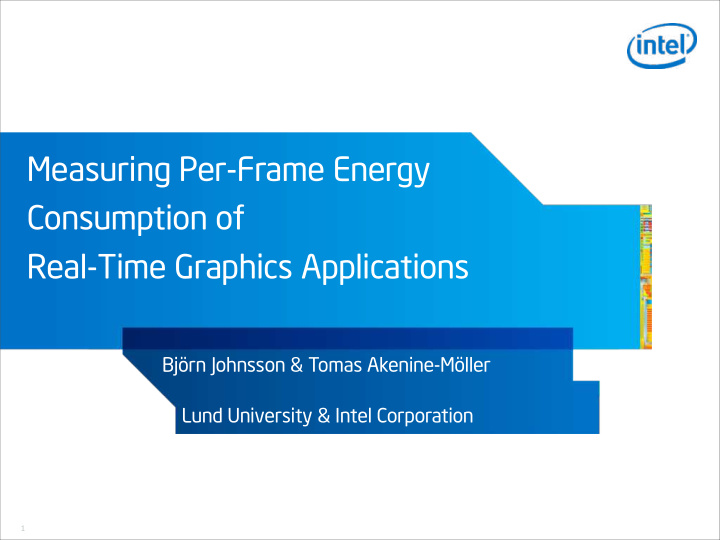 measuring per frame energy consumption of real time