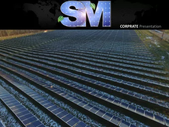CORPRATE Presentation  MISSION STATEMENT Our mission is to provide quality solar products and