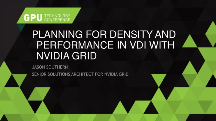 performance in vdi with