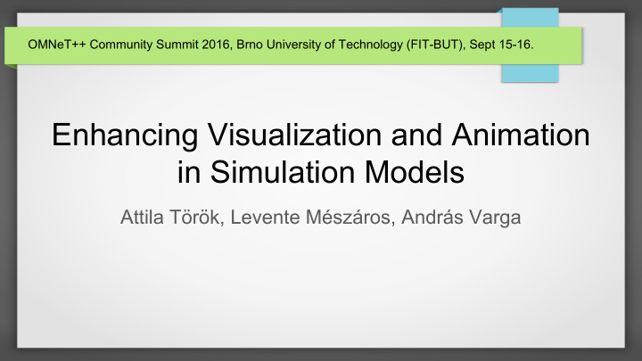 enhancing visualization and animation in simulation models