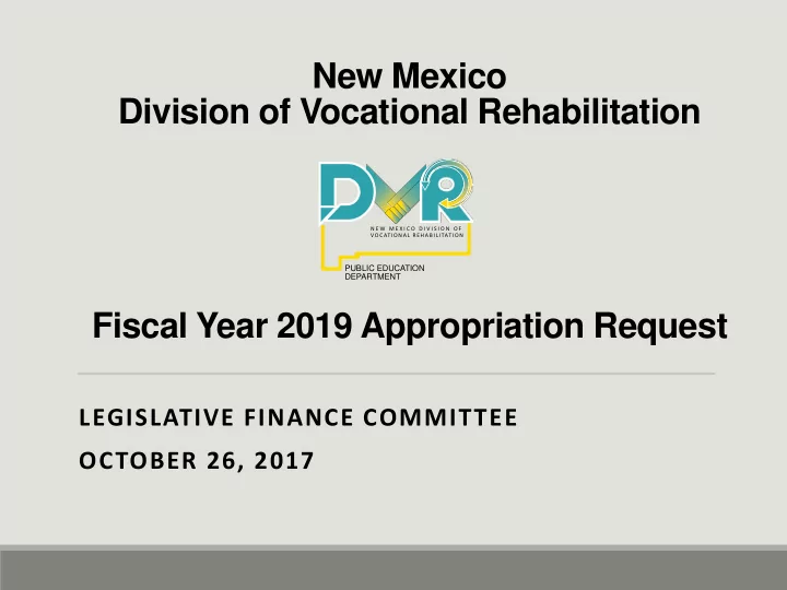 new mexico division of vocational rehabilitation