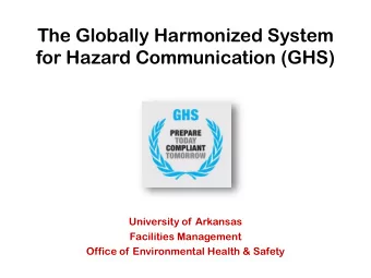 University of Arkansas  Facilities Management  Office of Environmental Health &amp; Safety  What is