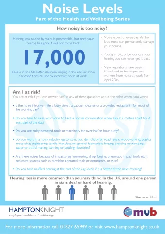 17,000   Young or old, once you lose your  hearing you can never get it back   New