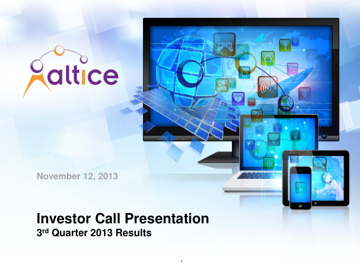 investor call presentation