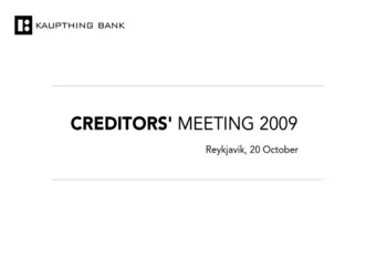 1  2  Key Events and Progresses during the Moratorium  Capitalization Agreement on New Kaupthing  3