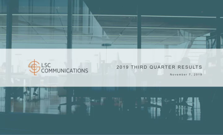 2019 third quarter result s